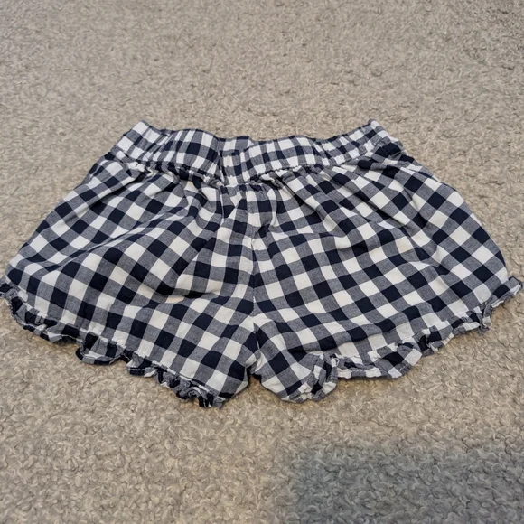 3 For $18 Janie and Jack Blue Gingham High Waist Shorts - Picture 6 of 6